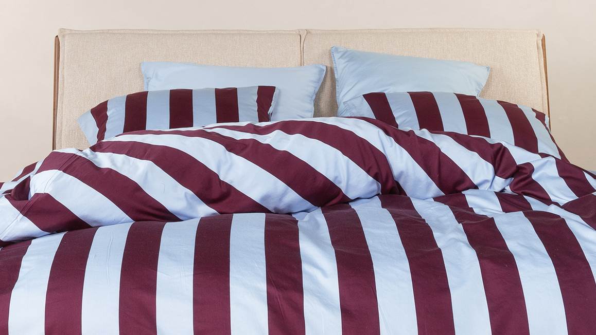 Essenza Minte Stripe dekbedovertrek