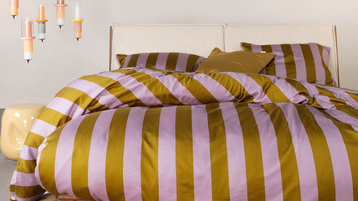 Essenza Minte Stripe dekbedovertrek