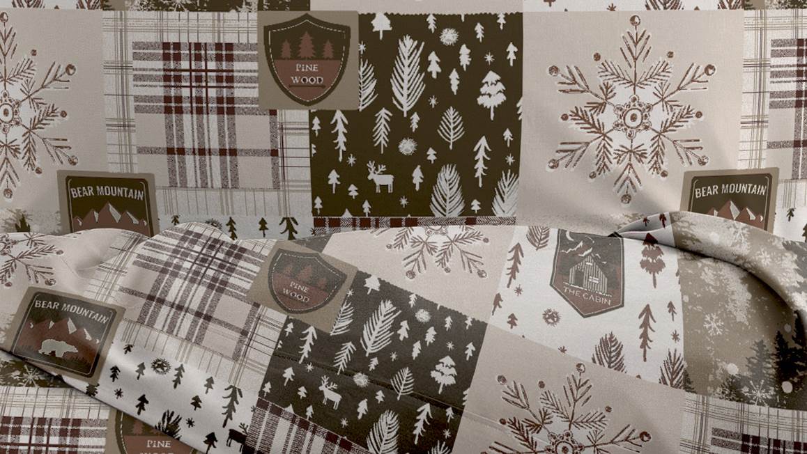 Romanette Andes flanel dekbedovertrek
