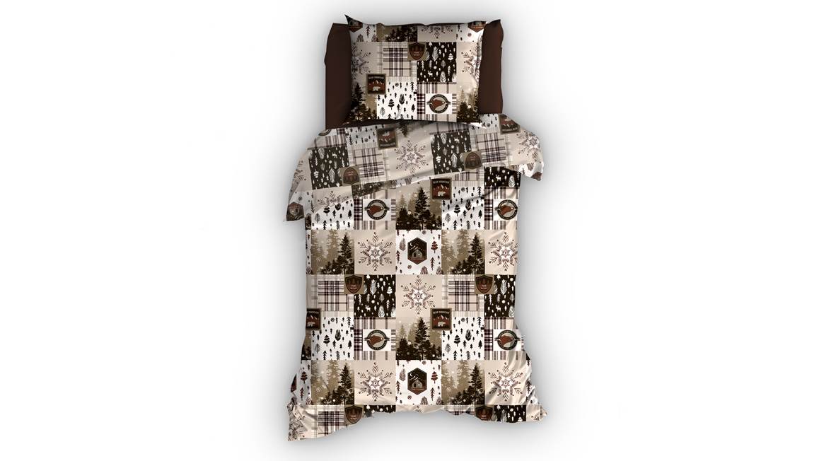 Romanette Andes flanel dekbedovertrek