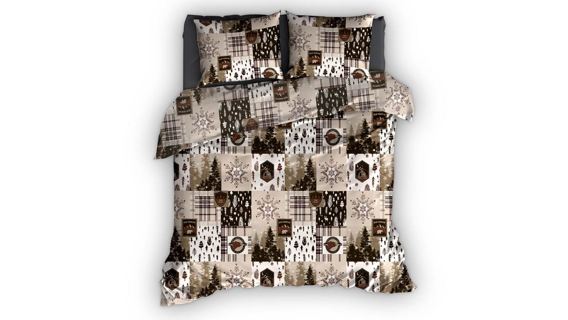 Romanette Andes flanel dekbedovertrek