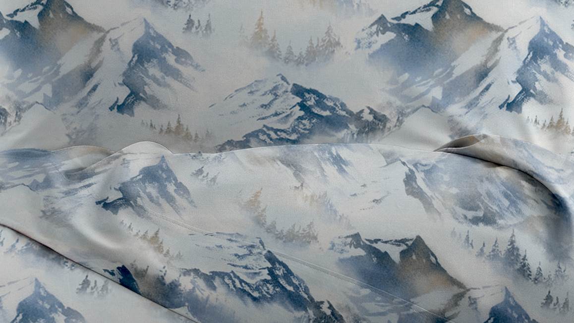 Romanette Peak Mountains flanel dekbedovertrek