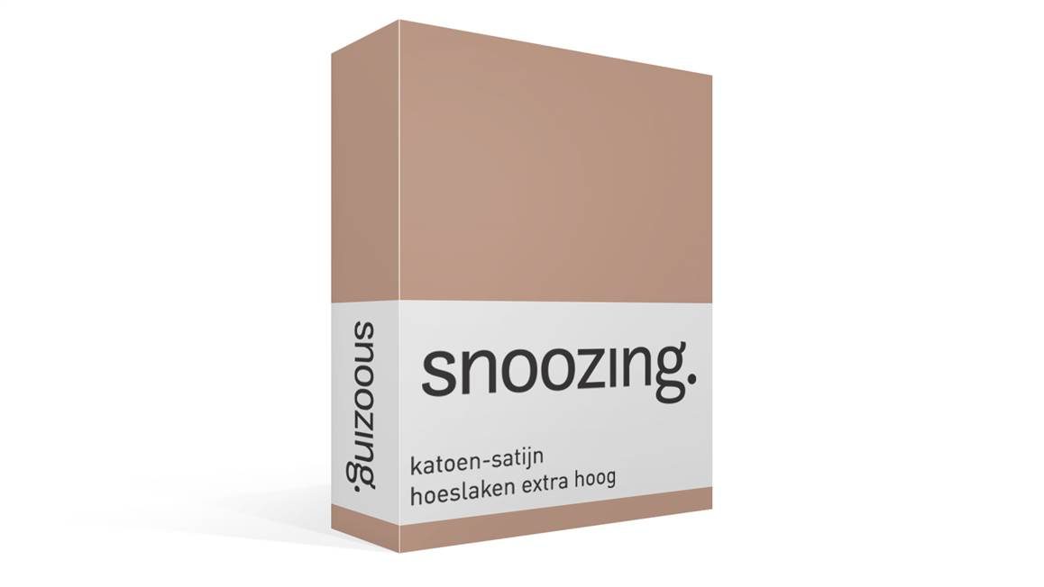 Snoozing katoen-satijn hoeslaken extra hoog