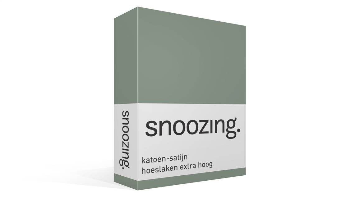 Snoozing katoen-satijn hoeslaken extra hoog