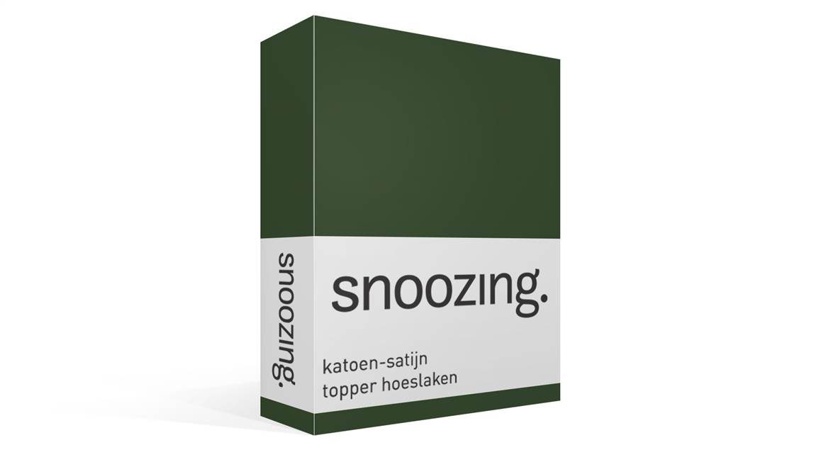 Snoozing katoen-satijn topper hoeslaken
