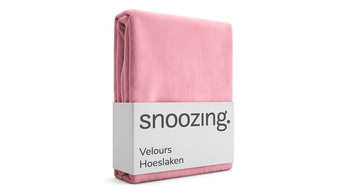 Snoozing velours hoeslaken