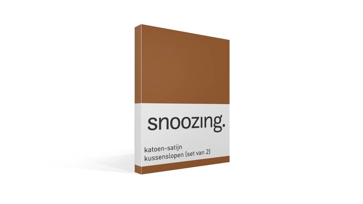 Snoozing katoen-satijn kussenslopen (set van 2)