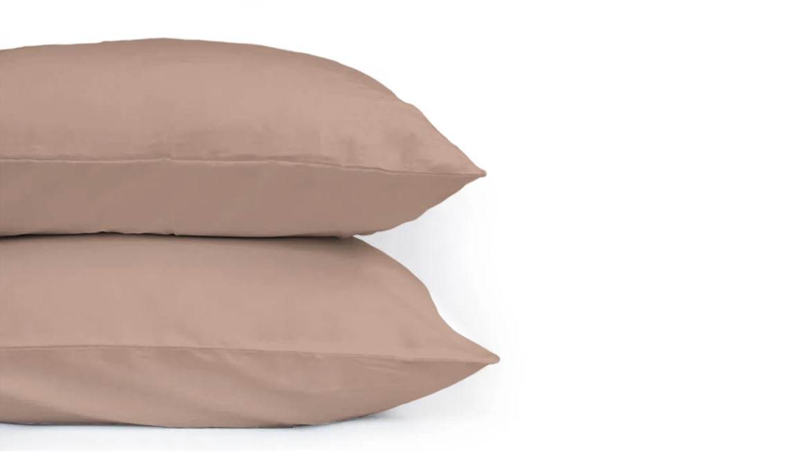 Snoozing katoen-satijn kussenslopen (set van 2)