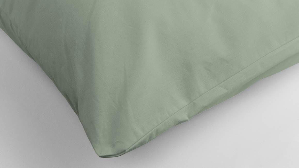 Snoozing percale katoen kussenslopen (set van 2)