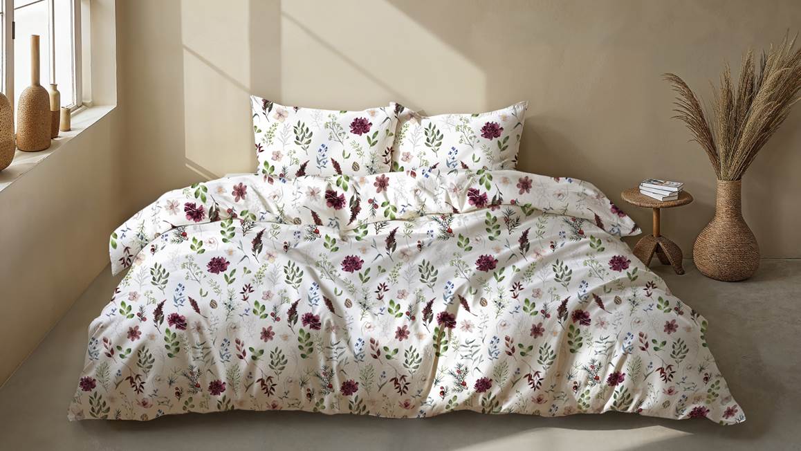 Zohome Celeste flanel dekbedovertrek