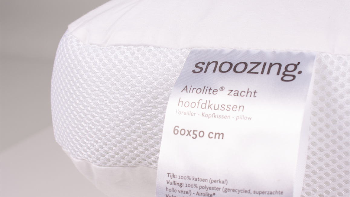 Snoozing Airolite synthetisch zacht hoofdkussen