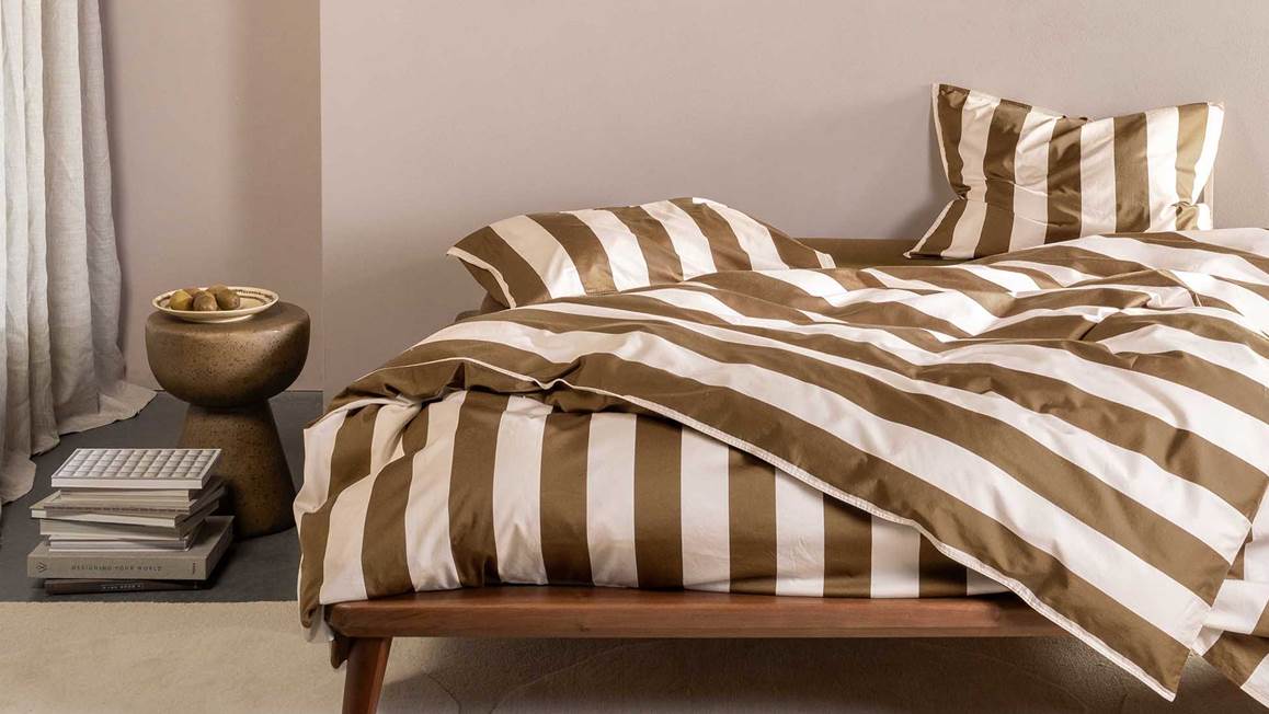 Essenza Minte Stripe dekbedovertrek