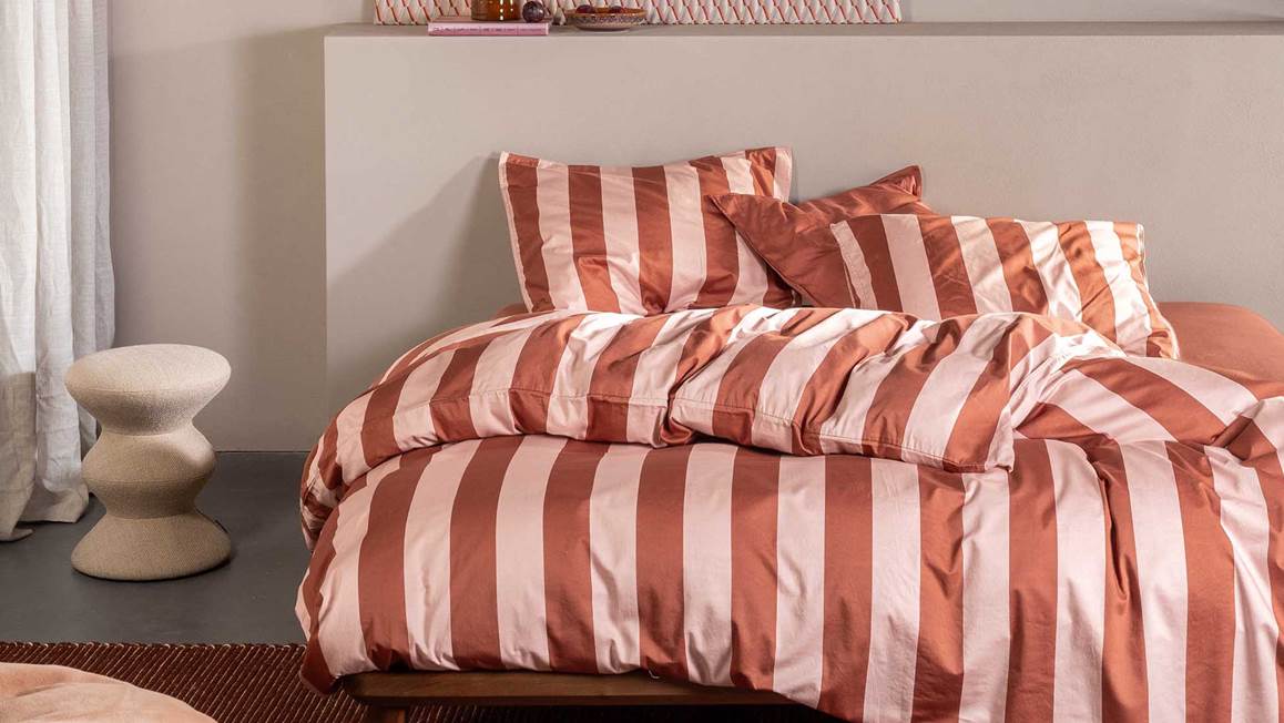 Essenza Minte Stripe dekbedovertrek
