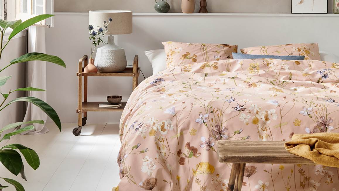 Ariadne at Home Soft Flowers flanel dekbedovertrek