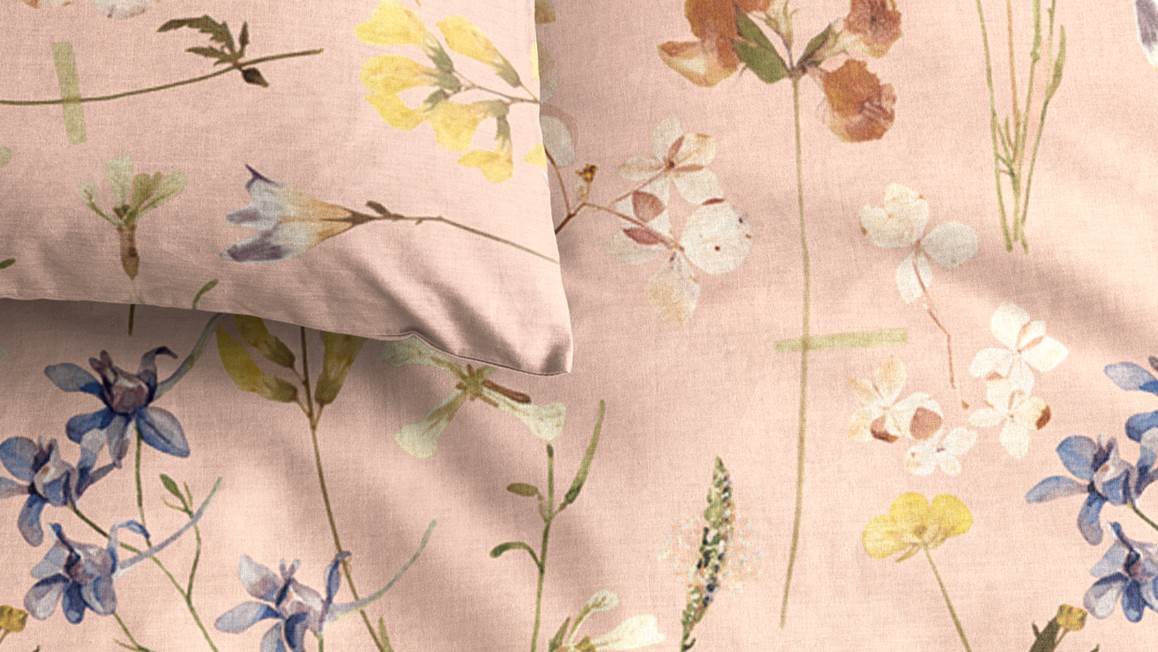 Ariadne at Home Soft Flowers flanel dekbedovertrek