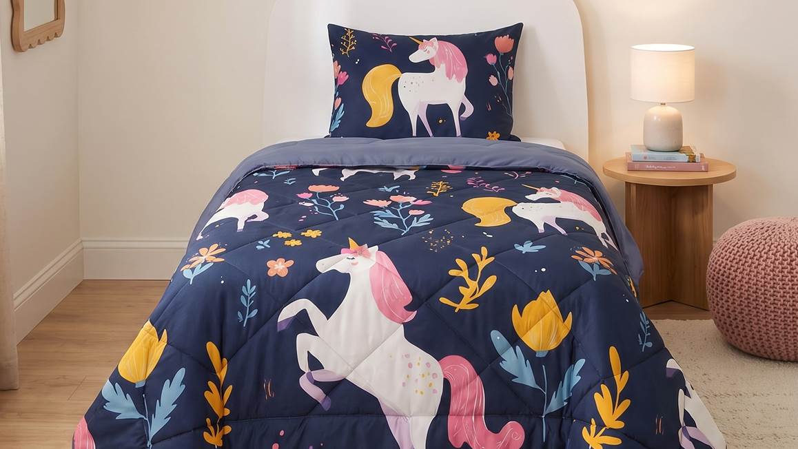 Dreamhouse Unicorn Garden wasbaar dekbed