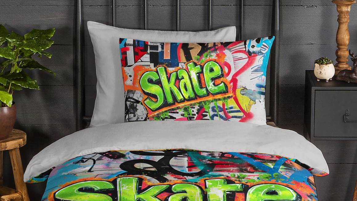 Good Morning Skate flanel dekbedovertrek