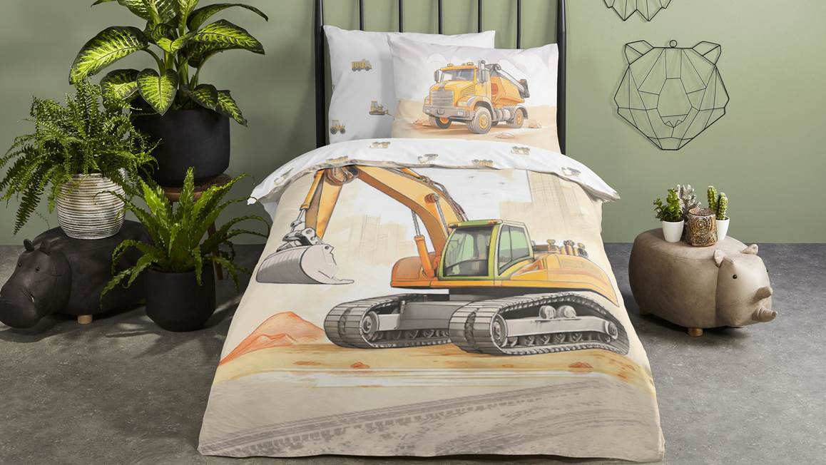 Good Morning Excavator dekbedovertrek