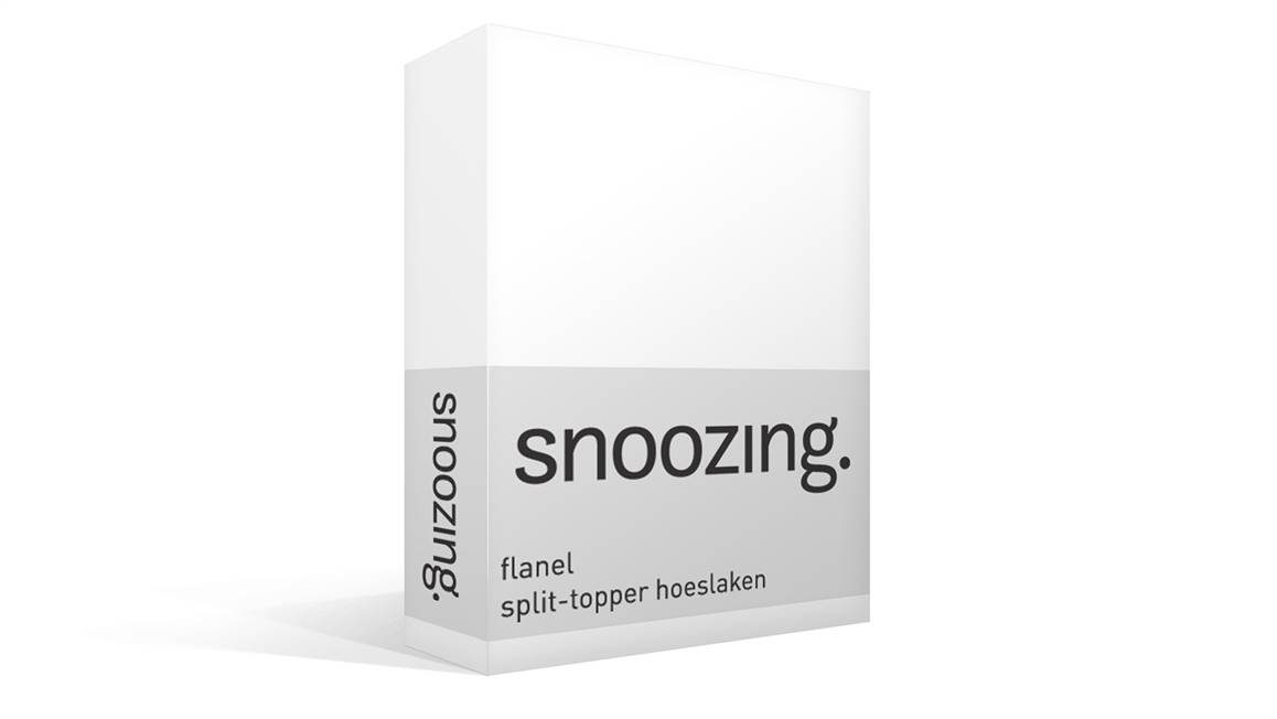 Snoozing flanel split-topper hoeslaken