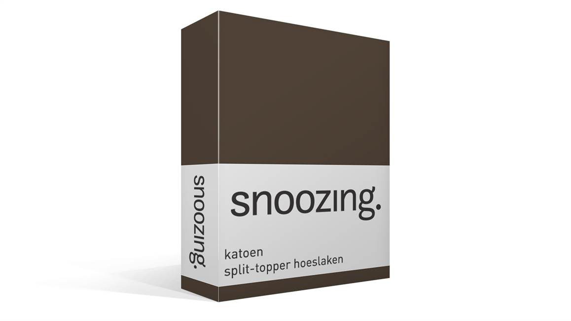 Snoozing katoen split-topper hoeslaken