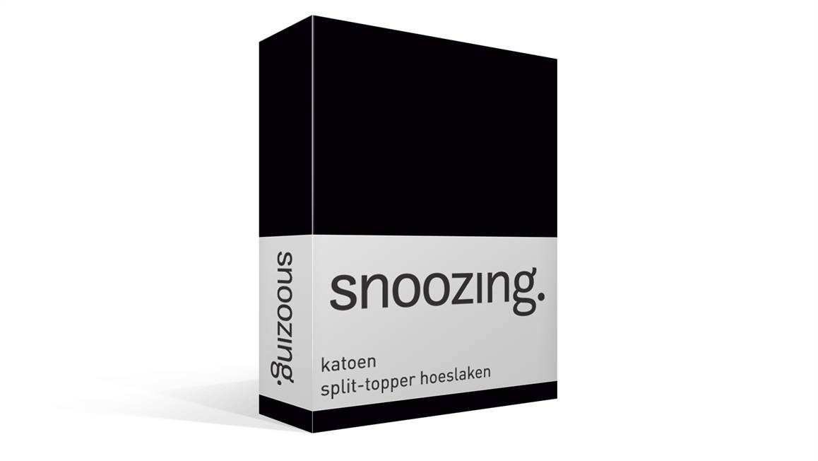 Snoozing katoen split-topper hoeslaken