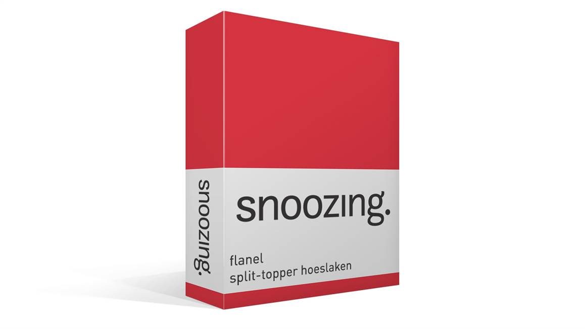 Snoozing flanel split-topper hoeslaken