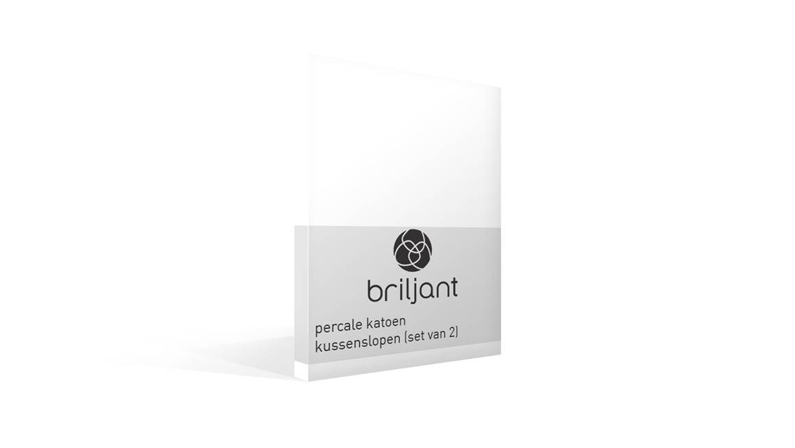 Briljant percale katoen kussenslopen (set van 2)