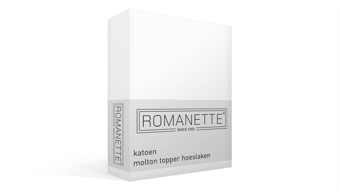 Romanette katoen topper molton hoeslaken