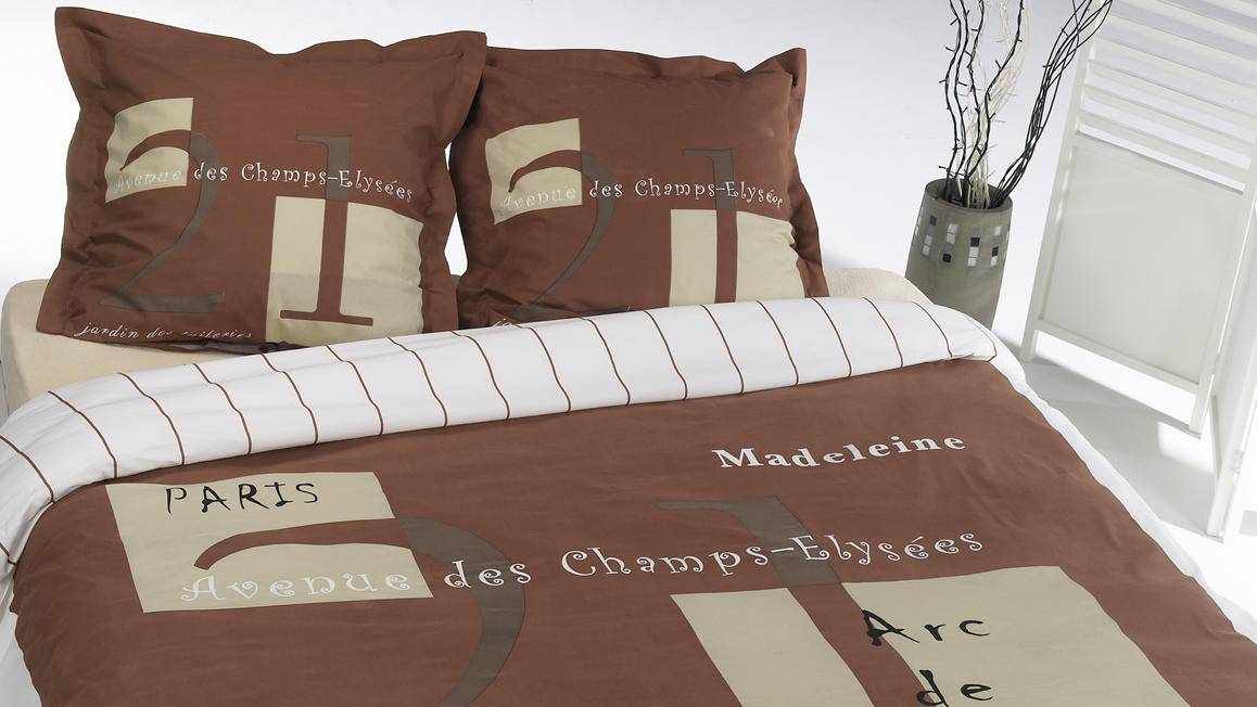 Paris flanel dekbedovertrek