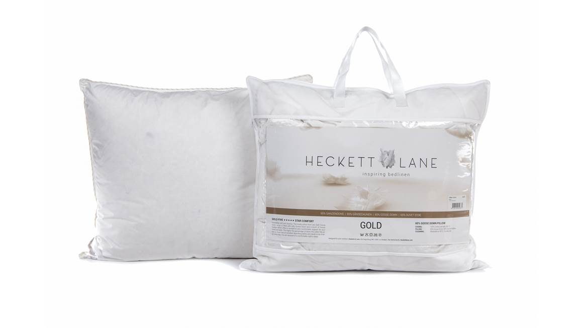 Heckettlane Gold donzen zacht hoofdkussen