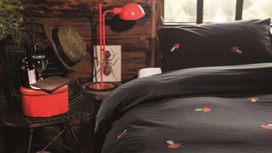 SNURK Mushrooms flanel dekbedovertrek