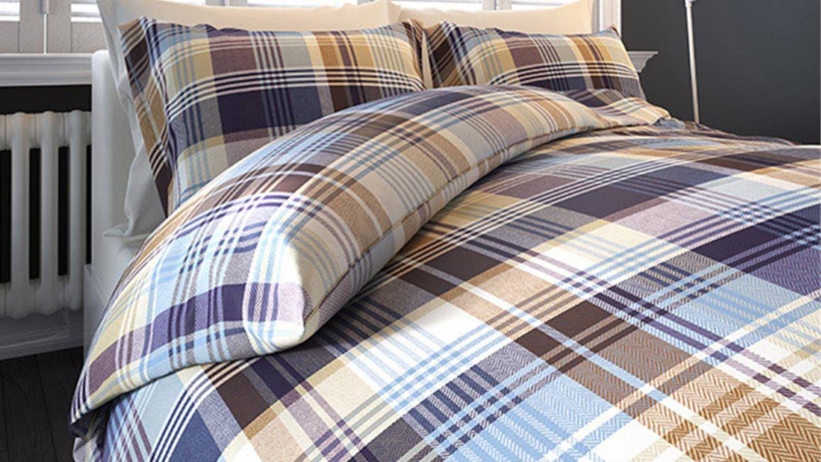 Romanette Lodge Park flanel dekbedovertrek