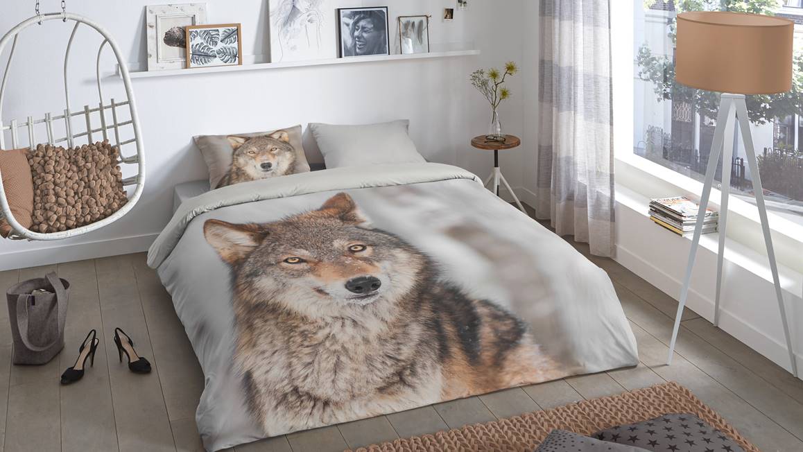 Good Morning Wolf dekbedovertrek
