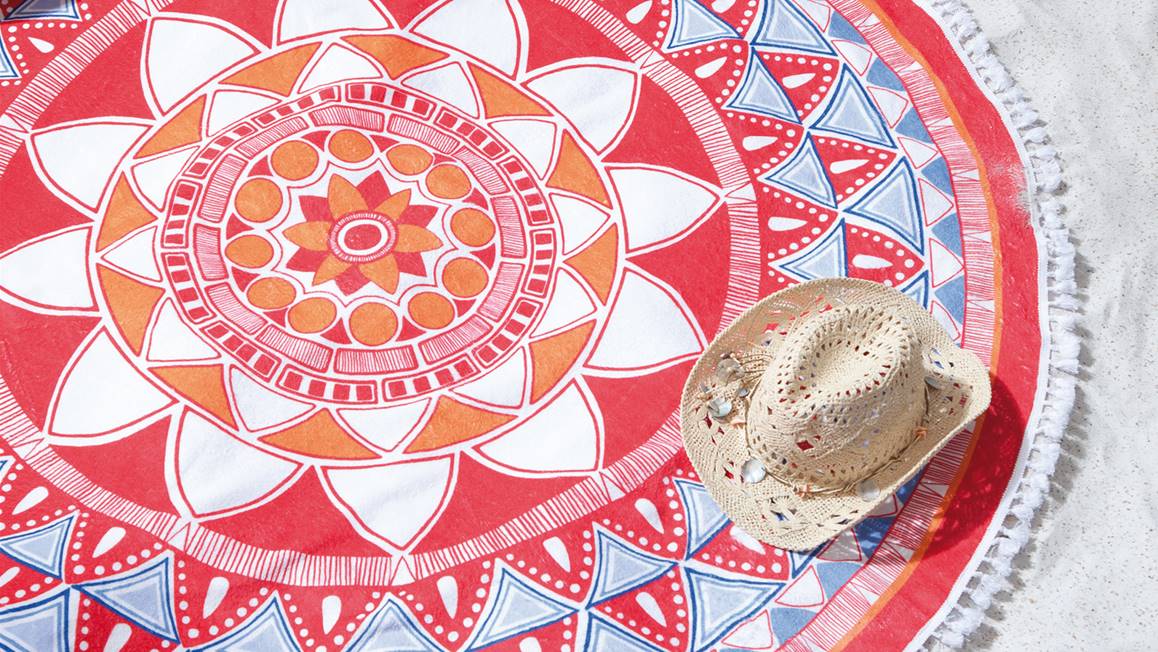 Seahorse Mandala rond strandlaken