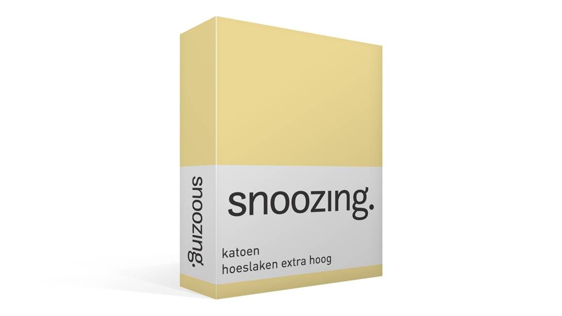 Snoozing katoen hoeslaken extra hoog