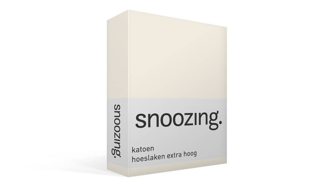 Snoozing katoen hoeslaken extra hoog