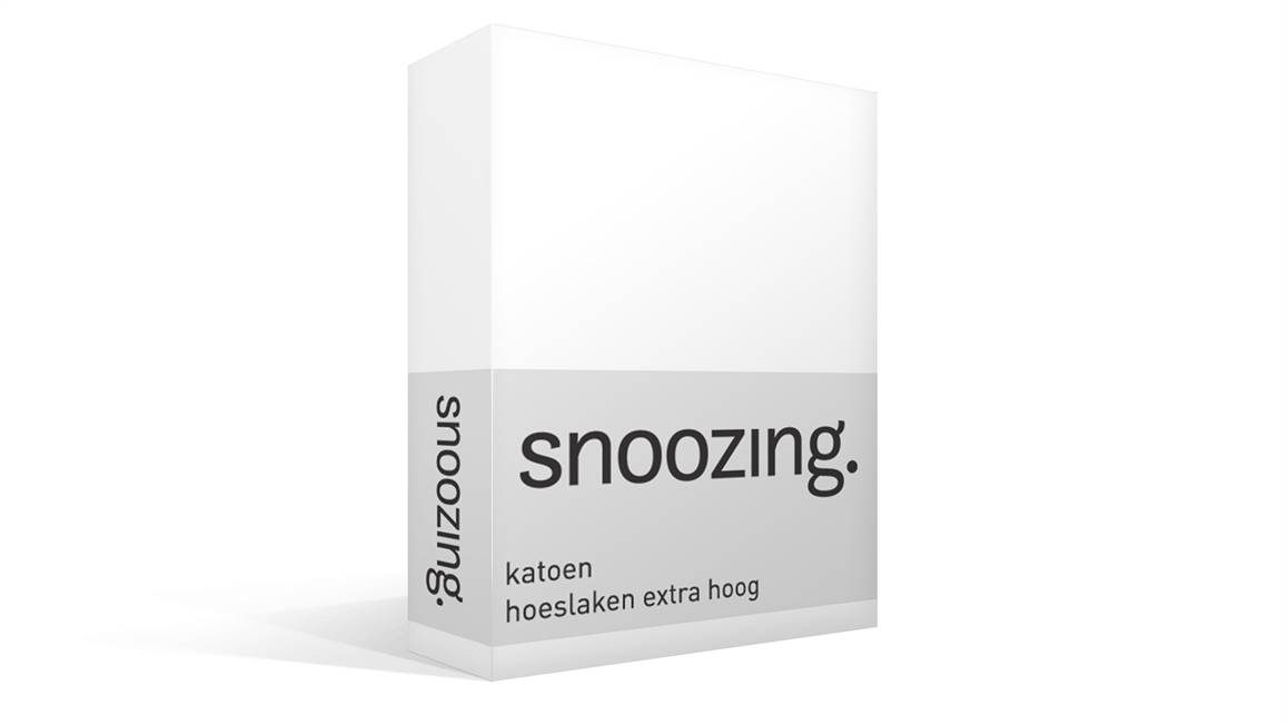 Snoozing katoen hoeslaken extra hoog
