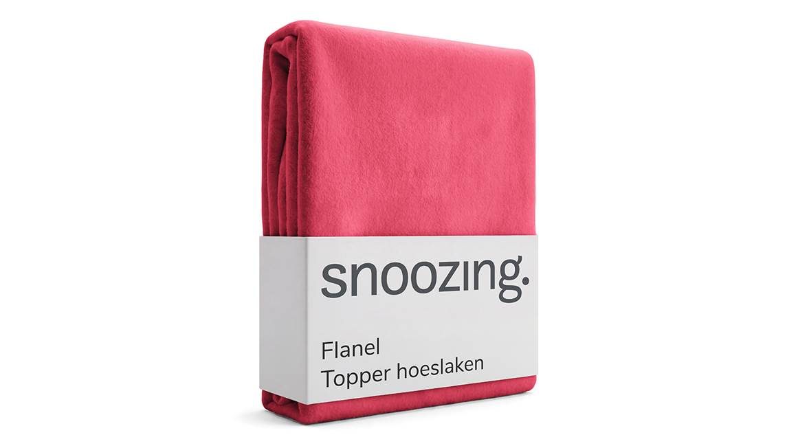 Snoozing flanel topper hoeslaken