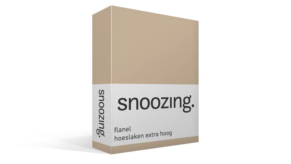 Snoozing flanel hoeslaken extra hoog