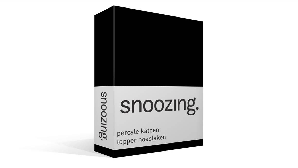 Snoozing percale katoen topper hoeslaken