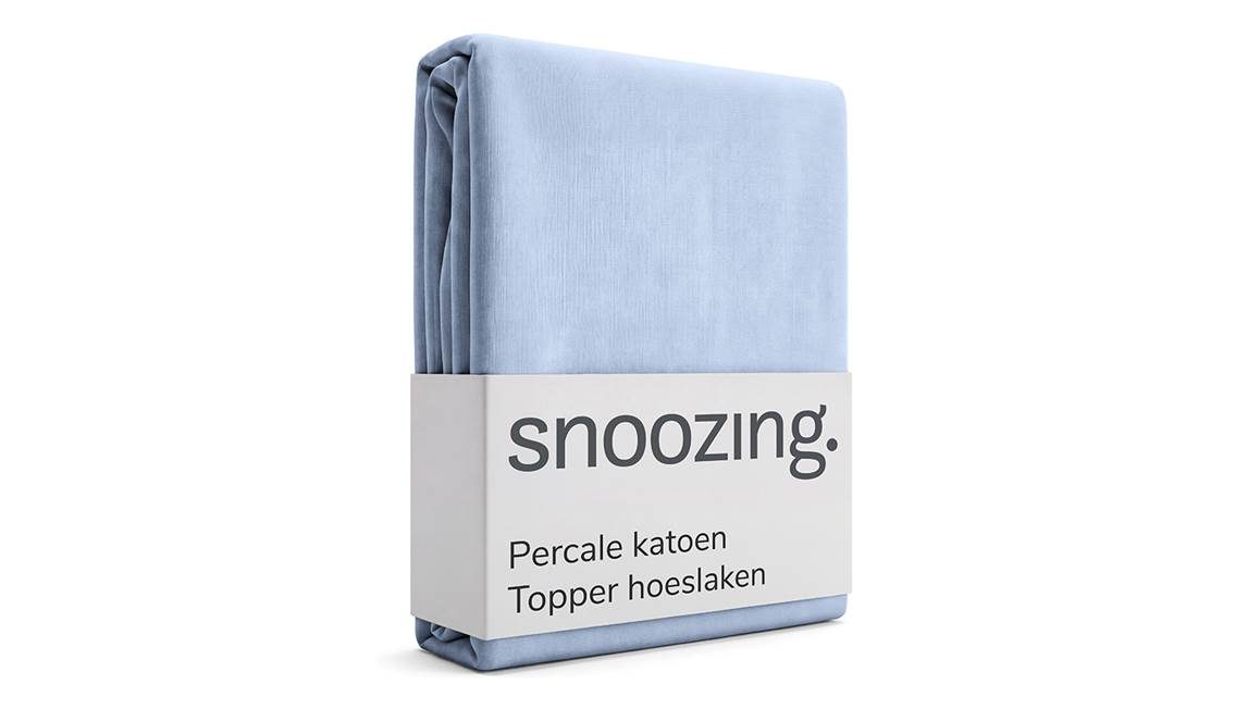 Snoozing percale katoen topper hoeslaken