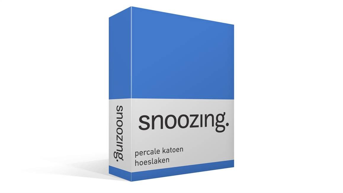 Snoozing percale katoen hoeslaken