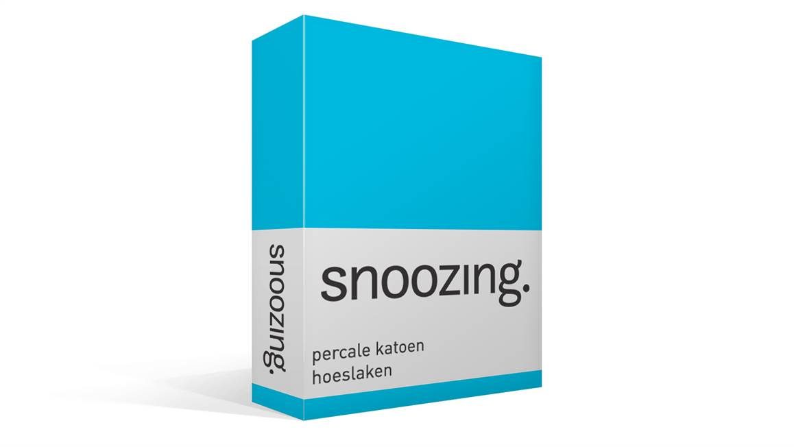 Snoozing percale katoen hoeslaken