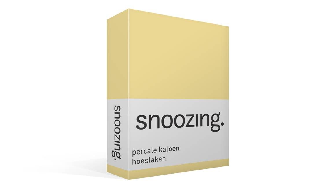 Snoozing percale katoen hoeslaken