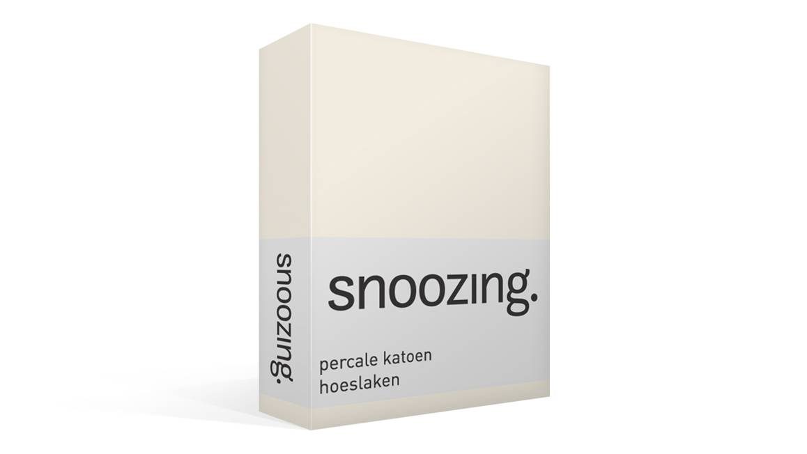 Snoozing percale katoen hoeslaken