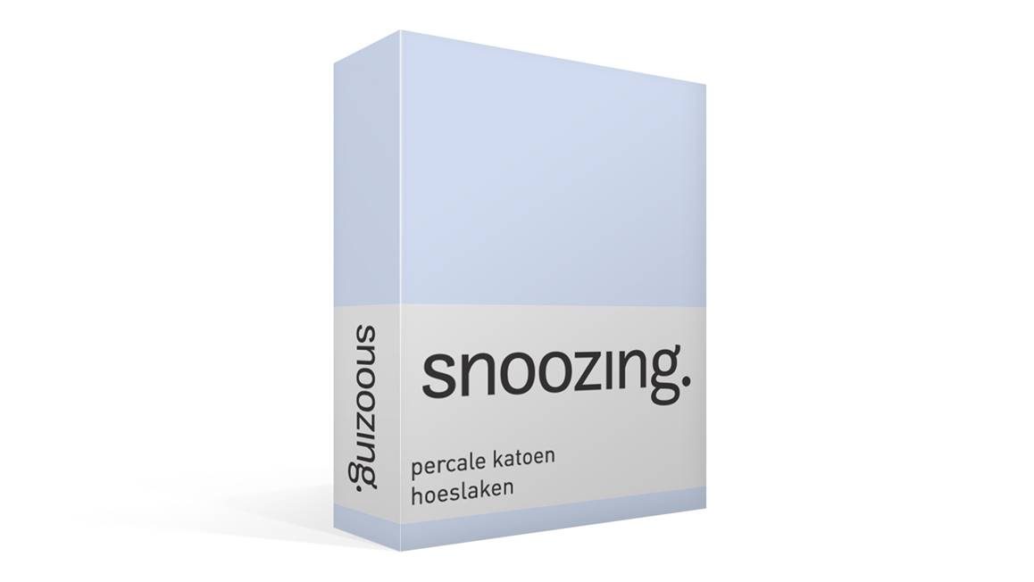 Snoozing percale katoen hoeslaken
