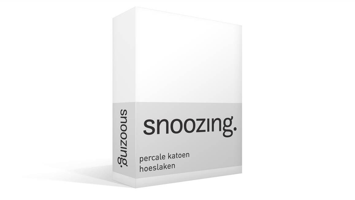 Snoozing percale katoen hoeslaken