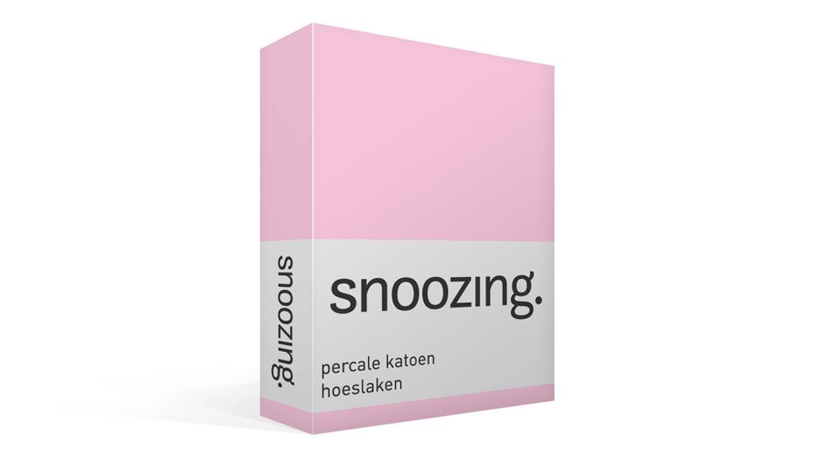Snoozing percale katoen hoeslaken
