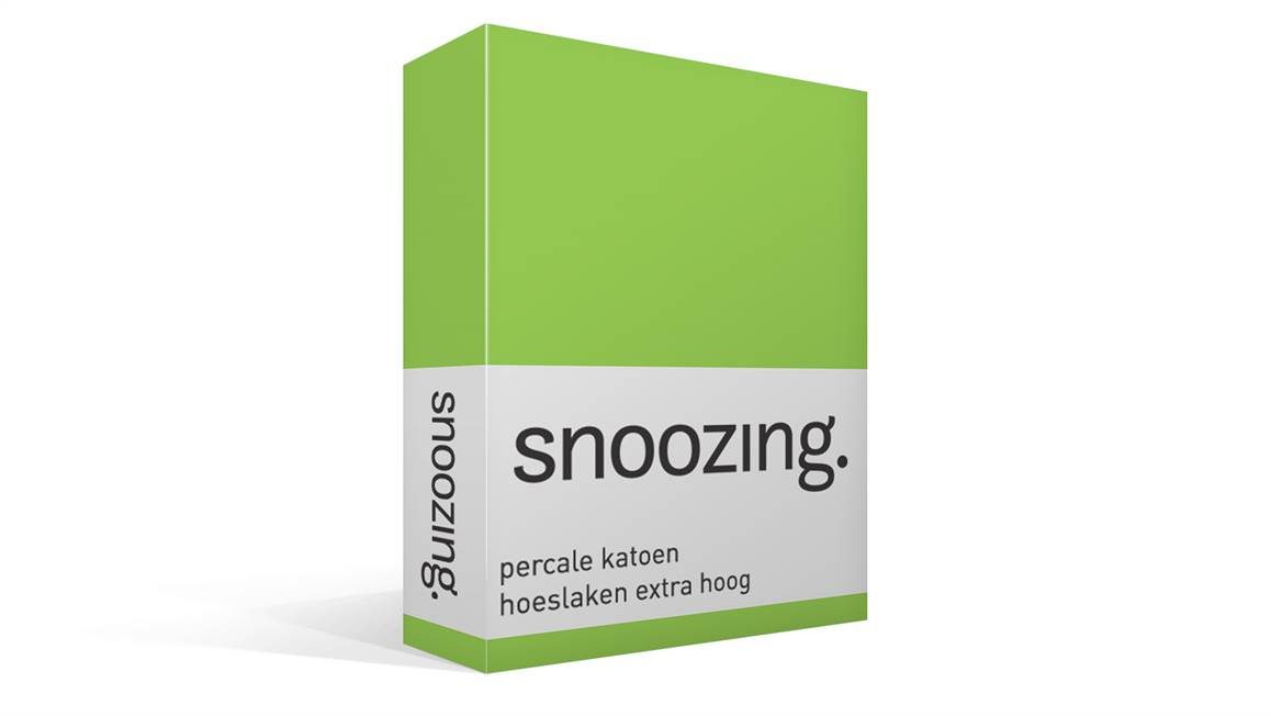 Snoozing percale katoen hoeslaken extra hoog