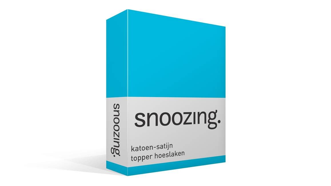 Snoozing katoen-satijn topper hoeslaken